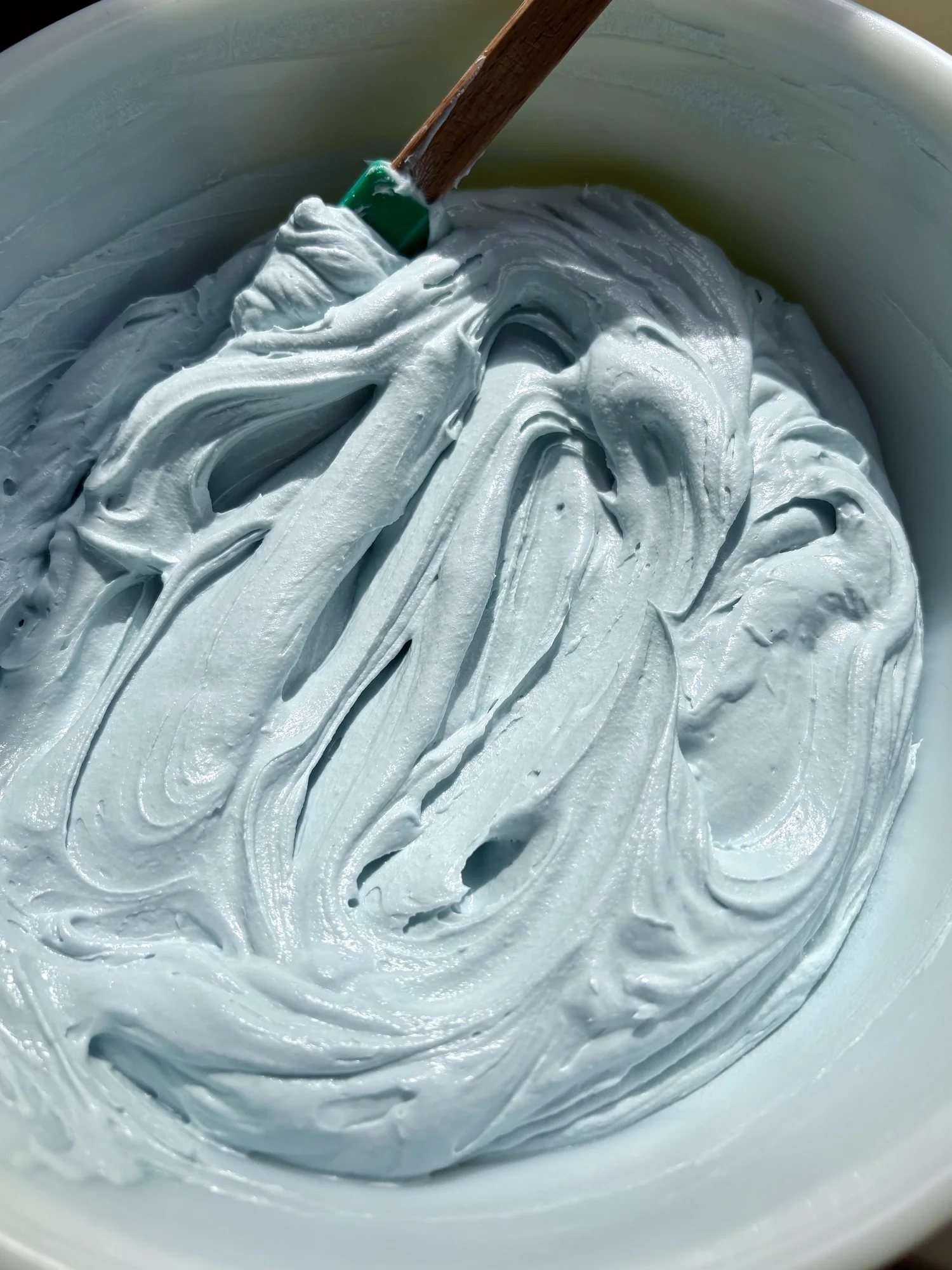 Freshly whipped bison tallow in a mixing bowl