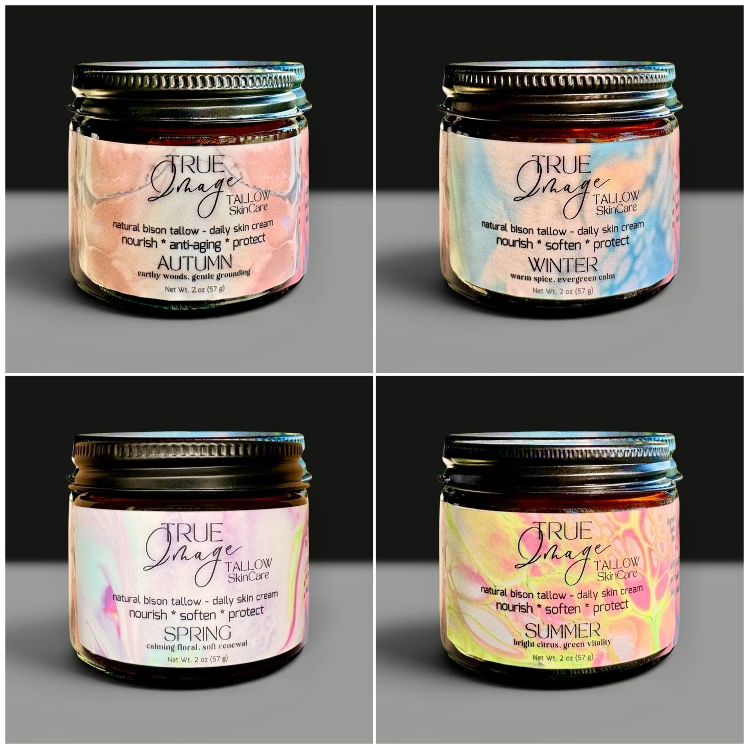 The four seasonal blends together
